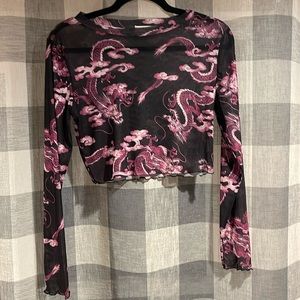 RoMwe size small long sleeve mesh top